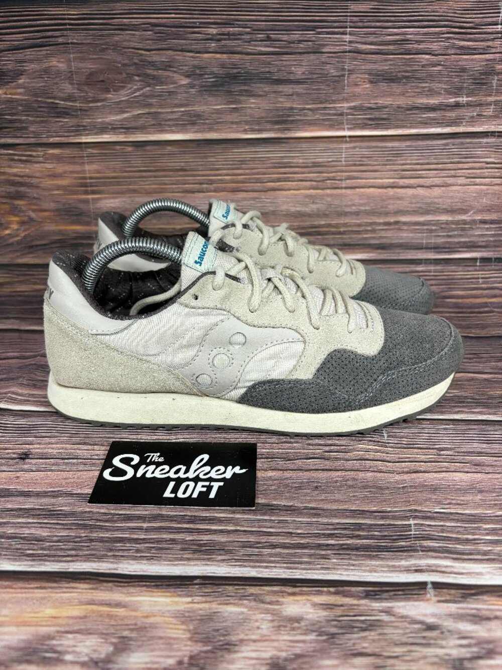Saucony DXN Trainer‎ Women's Casual Lace Up Shoes Gray Cream Size 10